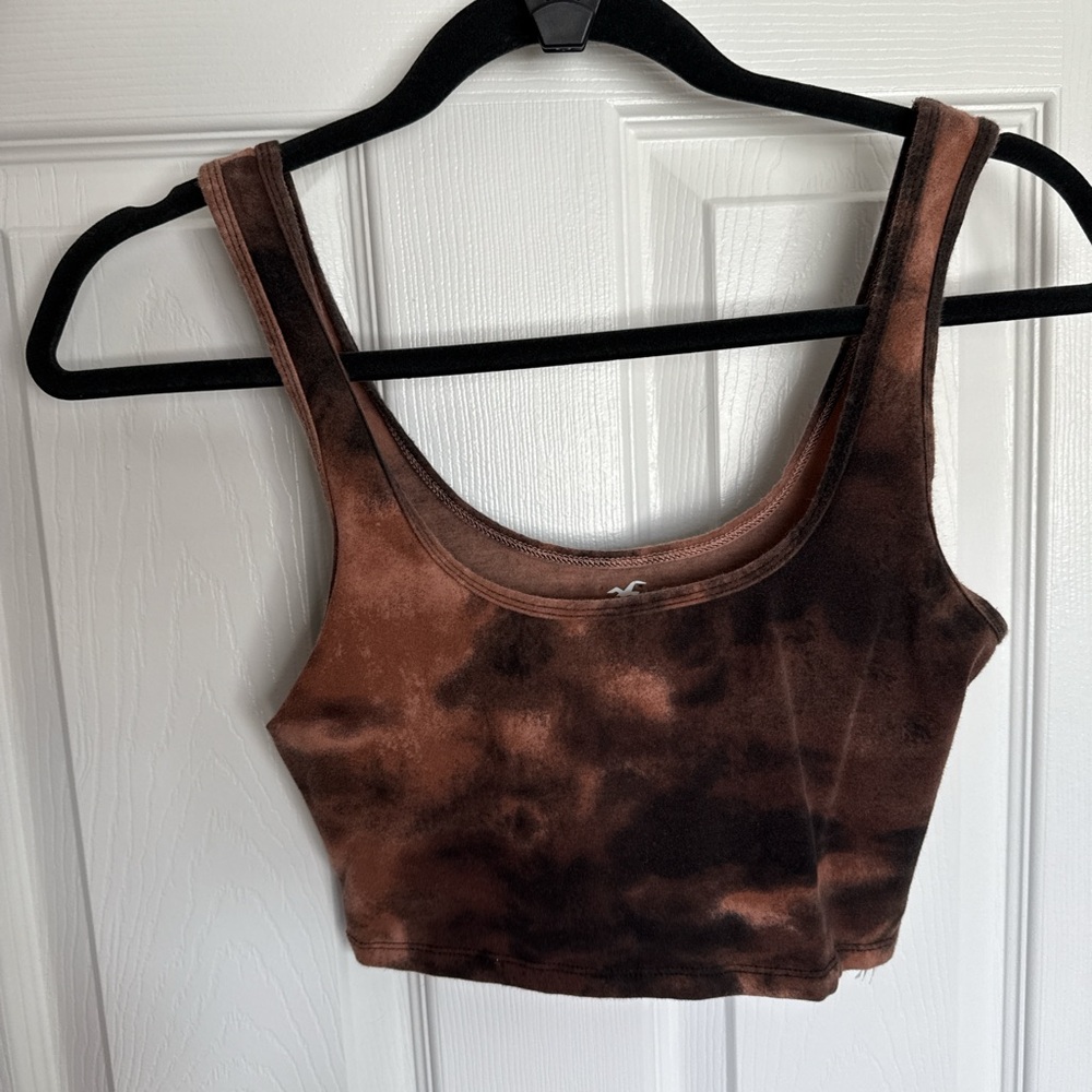 Hollister Brown Tie-Dye Tank Top